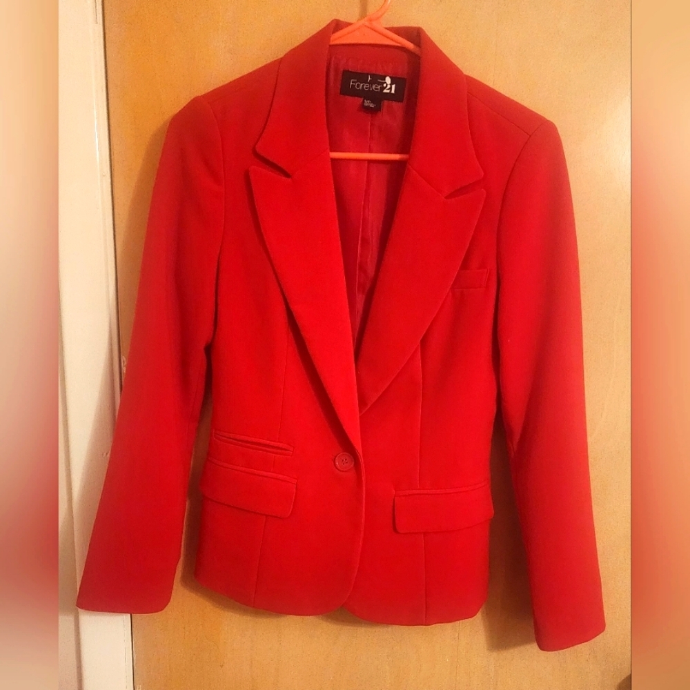 Red blazer forever 21 size S